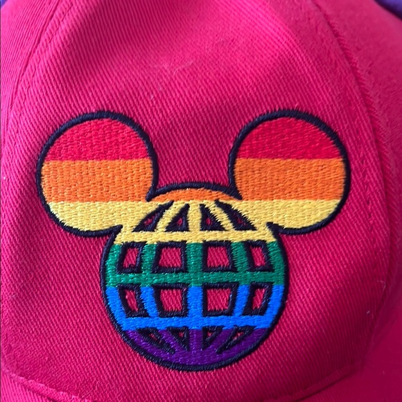 Disney Red Rainbow Mickey Mouse Ears Hat - Picture 4 of 6